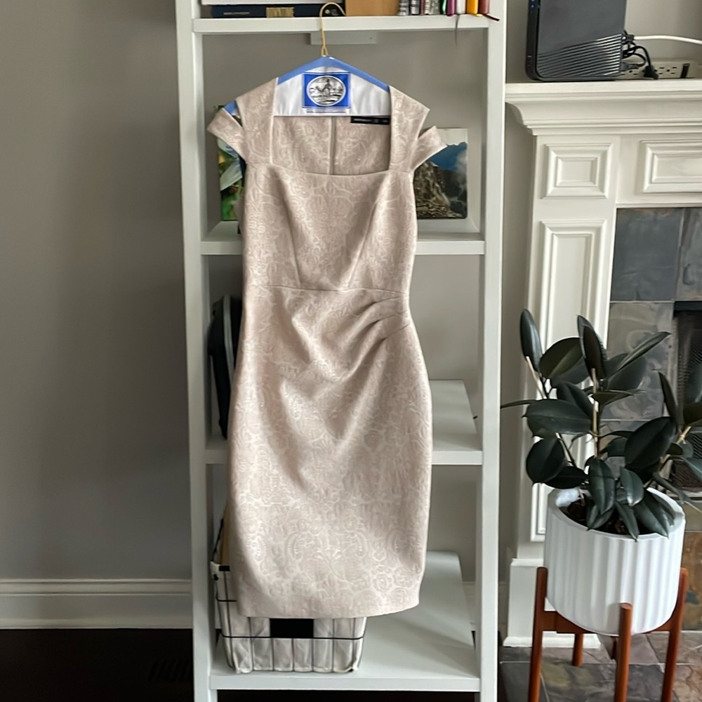 Beige paisley print Karen Millen dress